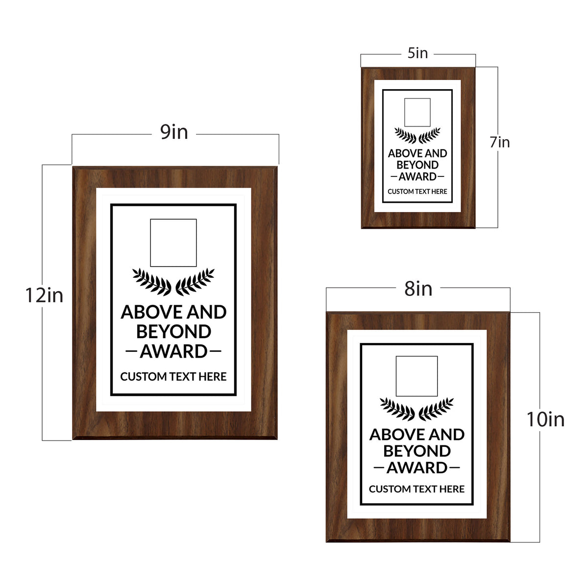 Above and Beyond Award Personalized (Wooden) Wall Plaque With Easel Acrylic Stand | Workplace Recognition Ceremonies Award Plaques