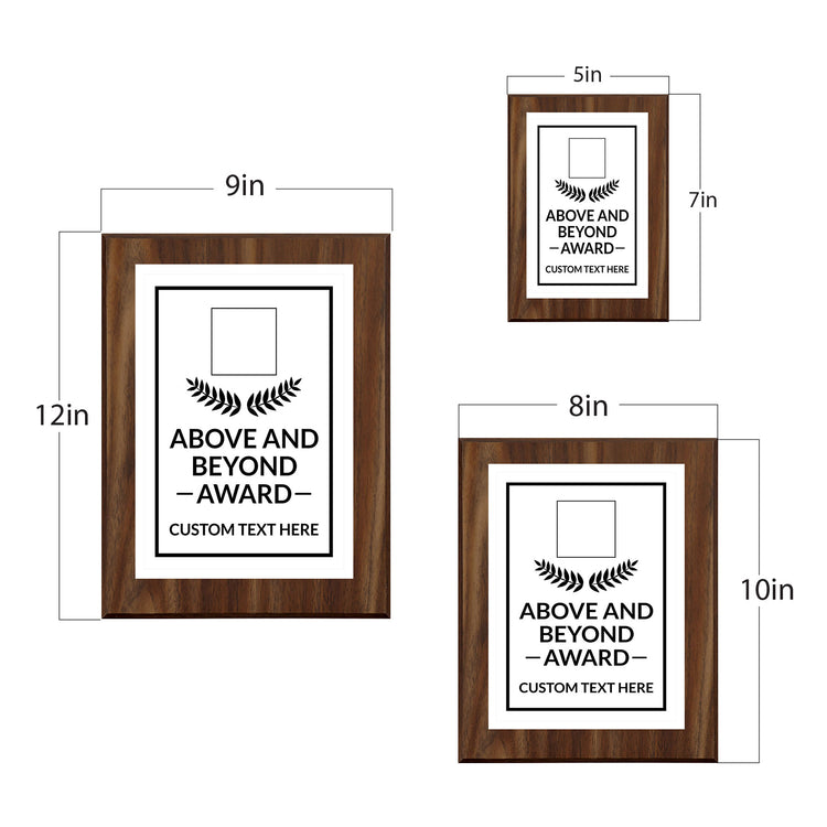 Above and Beyond Award Personalized (Wooden) Wall Plaque With Easel Acrylic Stand | Workplace Recognition Ceremonies Award Plaques
