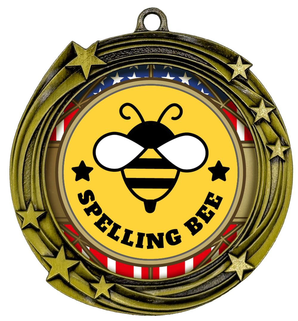 All Quality Stars Design Spelling Bee Medal - 1st, 2nd, 3rd Place