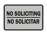 Classic Framed No Soliciting No Solicitar Sign