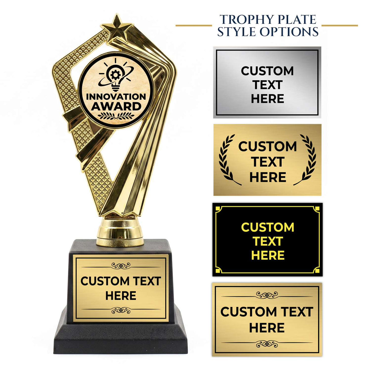 Employee Recognition Trophy Awards (Teamwork, Safety, Quality) - Engraved
