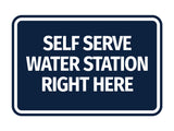 Signs ByLITA Classic Framed Self Serve Water Station Right Here Wall or Door Sign