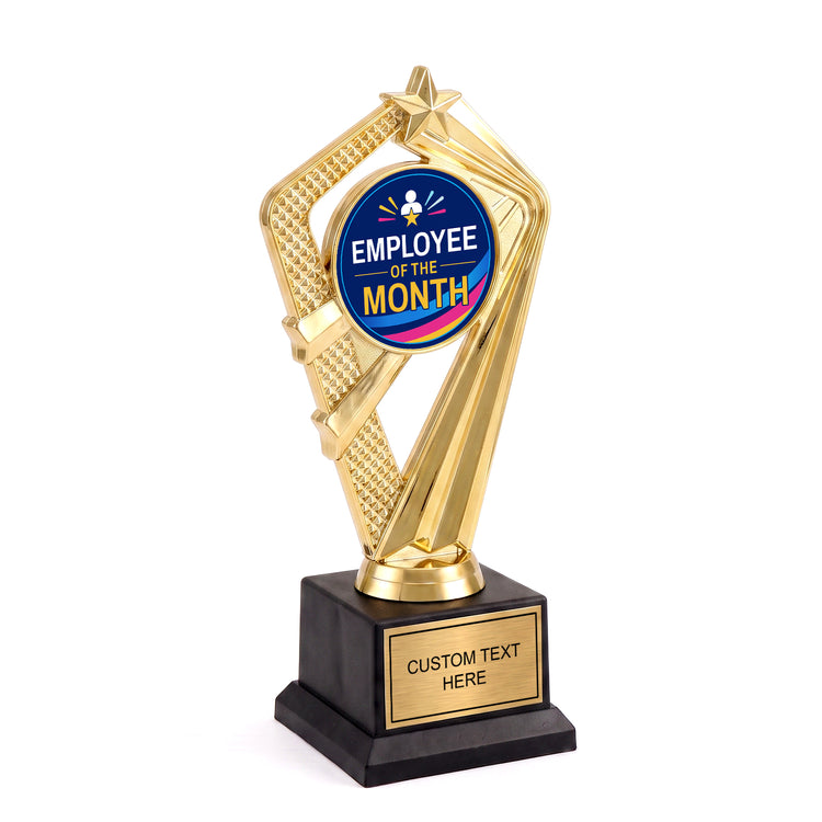 All Quality Employee of the Month Trophy, Custom Engraved — Personalized Monthly Workplace Recognition Award