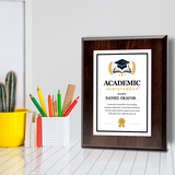 Academic Achievement' Award Personalized Wall Plaque With Easel Acrylic Stand | Education Recognition School Award Plaques