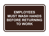 Classic Framed Employees Must Wash Hands Before Returning To Work