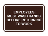 Classic Framed Employees Must Wash Hands Before Returning To Work
