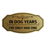 Signs ByLITA Victorian In Dog Years I've Only Had One Wall or Door Sign