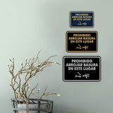 Signs ByLITA Classic Framed Prohibido Arrojar Basura en Este Lugar Graphic Spanish Security Wall or Door Sign