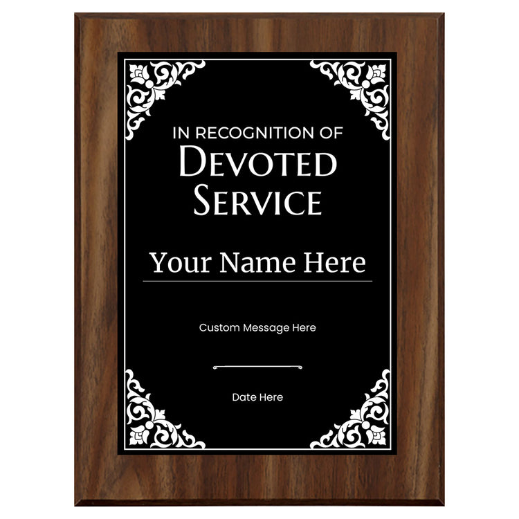 Personalized Hindu Service Recognition Award Plaque, Custom Wooden Wall Plaque with Optional Easel Stand for Temple Service & Anniversaries