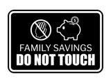 Signs ByLITA Classic Framed Family Savings Do Not Touch Durable ABS Plastic Laser Engraved Easy Installation Wall or Door Sign
