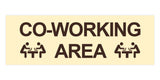 Basic Co-Working Area Wall or Door Sign