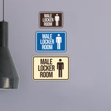 Classic Framed Male Locker Room Wall or Door Sign