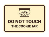 Signs ByLITA Classic Framed Do Not Touch The Cookie Jar Durable ABS Plastic Laser Engraved Easy Installation Wall or Door Sign