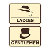 Classic Framed Ladies And Gentlemen Sign Set