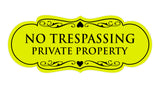 Designer No Trespassing Private Property Sign