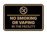 Signs ByLITA Classic Framed No Smoking or Vaping in the Facility Wall or Door Sign
