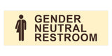 Basic Gender Neutral Restroom Wall or Door Sign