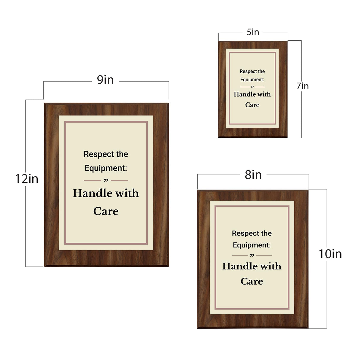 Respect the Equipment: Handle with Care Decorative Wall Plaque With Easel Acrylic Stand | Motivational Decor