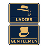 Classic Framed Ladies And Gentlemen Sign Set