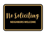 Classic Framed No Soliciting Neighbors Welcome Sign