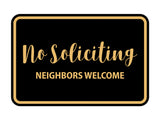 Classic Framed No Soliciting Neighbors Welcome Sign