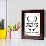 Innovation Award Award Personalized (Wooden) Wall Plaque With Easel Acrylic Stand | Workplace Recognition Ceremonies Award Plaques