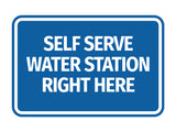 Signs ByLITA Classic Framed Self Serve Water Station Right Here Wall or Door Sign