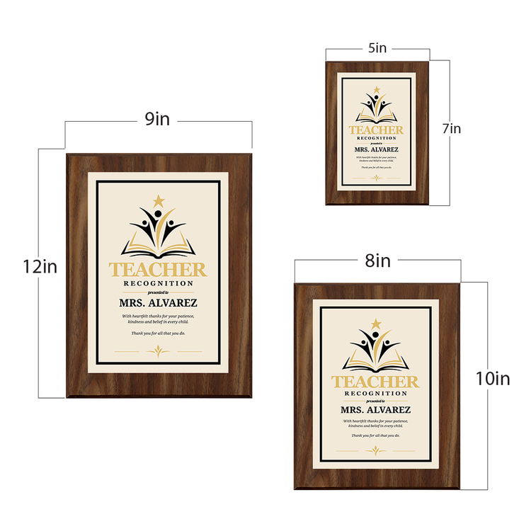 Teacher Recognition Award Personalized Wall Plaque With Easel Acrylic Stand | Education Recognition School Award Plaques