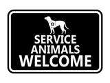 Signs ByLITA Classic Framed Service Animals Welcome Wall or Door Sign