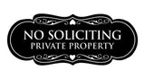 Designer No Soliciting Private Property Sign