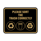 Signs ByLITA Classic Framed Please Sort The Trash Correctly Wall or Door Sign