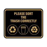 Signs ByLITA Classic Framed Please Sort The Trash Correctly Wall or Door Sign