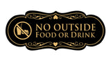 Designer No Outside Food or Drink Sign