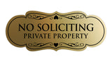 Designer No Soliciting Private Property Sign