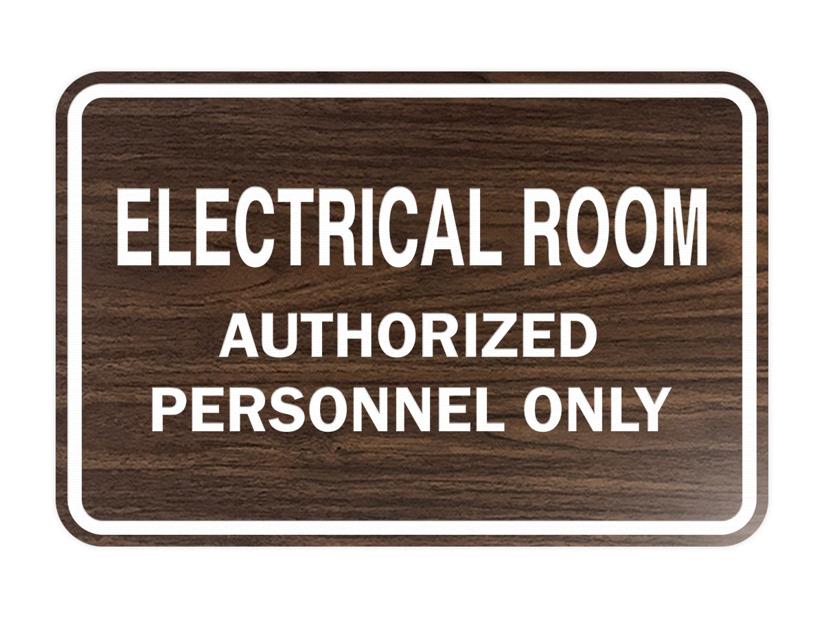 Classic Framed ELECTRICAL ROOM AUTHORIZED PERSONNEL ONLY Sign