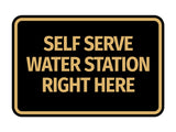Signs ByLITA Classic Framed Self Serve Water Station Right Here Wall or Door Sign