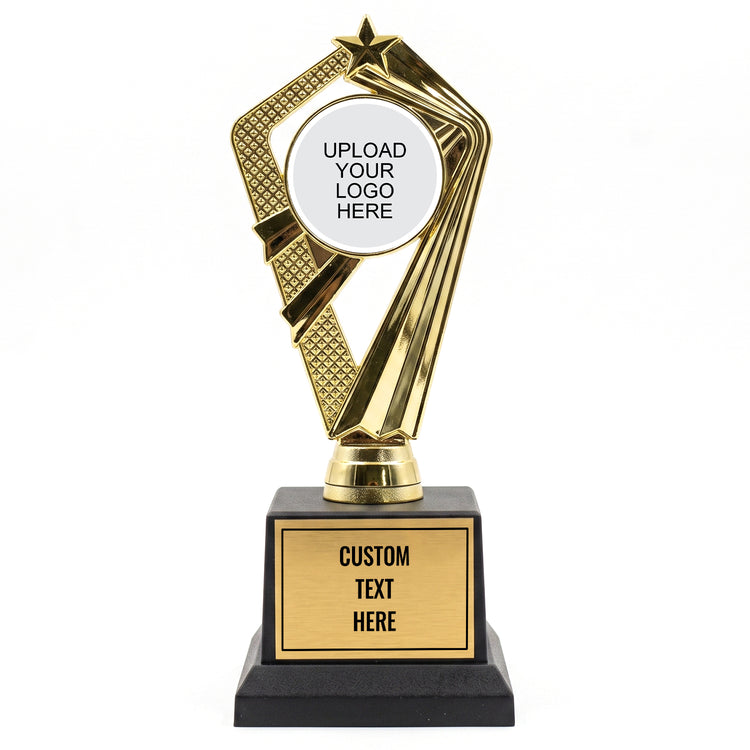 All Quality Custom Logo Trophy, Blank Insert for Your Own Logo — Personalized Corporate & Branded Recognition Award