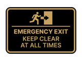 Signs ByLITA Classic Framed Emergency Exit: Keep Clear at All Times Wall or Door Sign