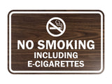 Classic Framed No Smoking Including E-Cigarettes Sign