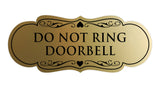 Designer Do Not Ring Doorbell Sign