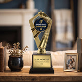 All Quality Basketball Star Player Trophy, Custom Engraved — Personalized Youth Basketball Award, MVP & Standout Player Gift