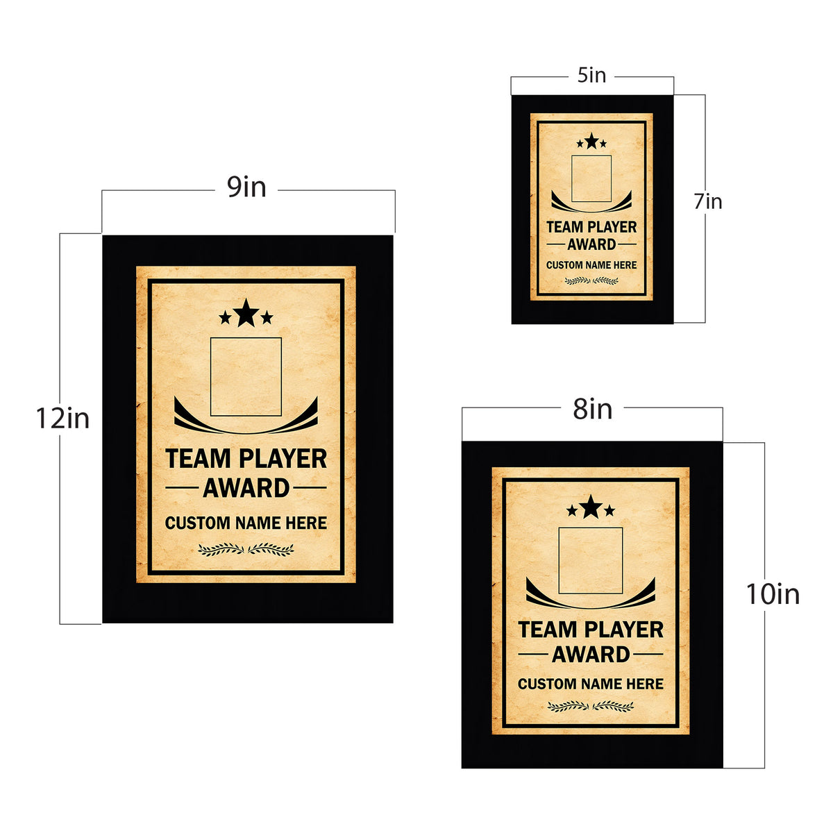 Team Player Award Personalized (Black) Wall Plaque With Easel Acrylic Stand | Workplace Recognition Ceremonies Award Plaques