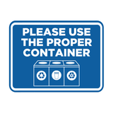 Signs ByLITA Classic Framed Please Use The Proper Container Wall or Door Sign