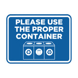 Signs ByLITA Classic Framed Please Use The Proper Container Wall or Door Sign