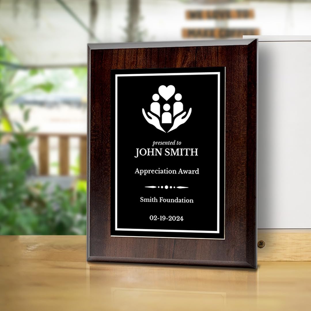 Donor and Patron Gratitude Custom Award Plaque | Easel Mount Option | Recognition and Service Personalizable Plaque
