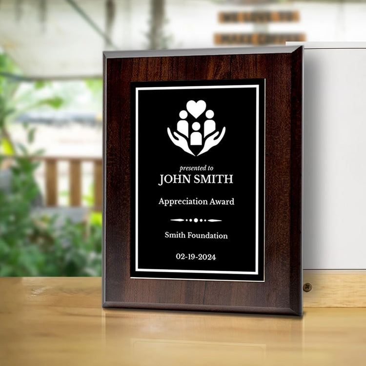 Donor and Patron Gratitude Custom Award Plaque | Easel Mount Option | Recognition and Service Personalizable Plaque