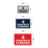 Signs ByLITA Classic Framed Perro Bravo Cuidado Graphic Spanish Security Wall or Door Sign