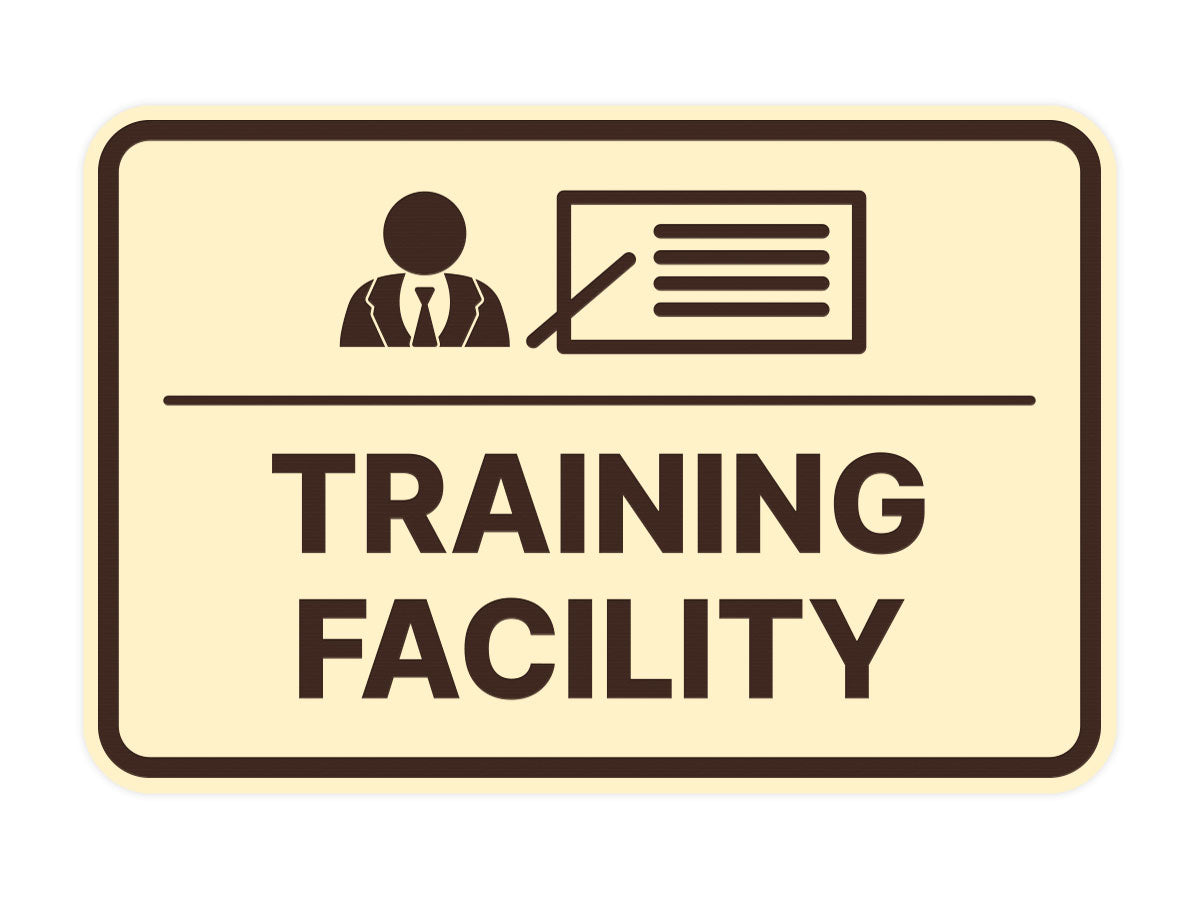 Blue Training Sign Signs ByLITA Classic Framed Training Facility Wall or Door Sign ...