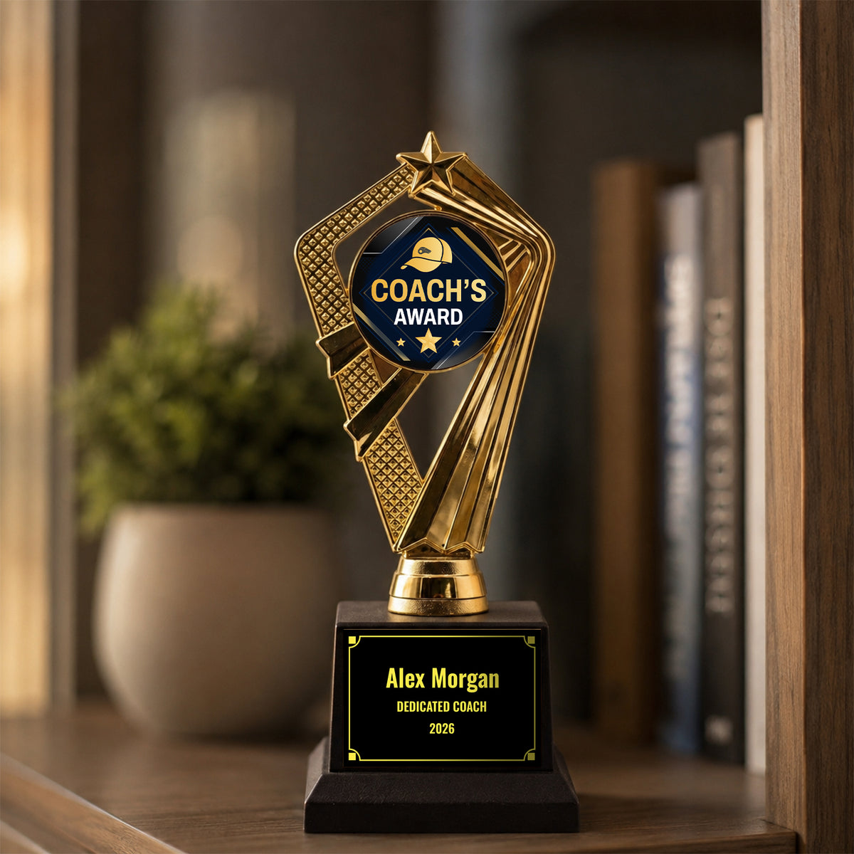 All Quality Coach's Award Trophy, Custom Engraved — Personalized Coach Appreciation Award for Any Sport