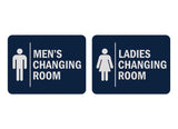 Signs ByLITA Classic Framed Men's Changing Room and Ladies Changing Room 2 PACK Wall or Door Sign